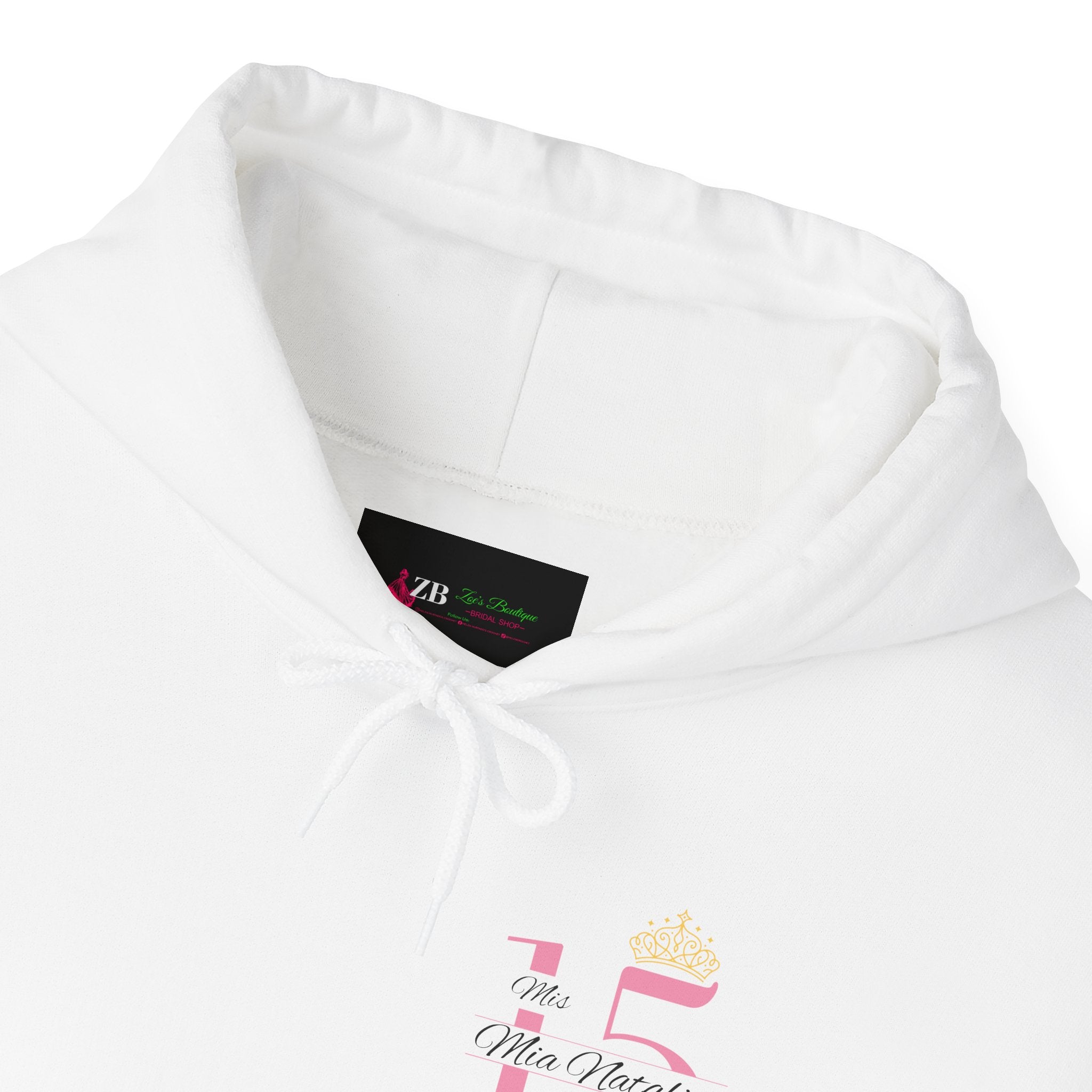 Custom Quinceañera 15 Hoodie for quince or quince court |Sudadera personalizada para quinceañera de 15 años, ideal para quinceañeras o corte de quinceañera, color rosa.