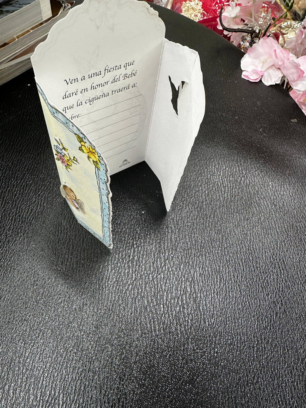 foldable Baby shower invitations in spanish  Blue Unisex (12ct) | Invitaciones plegables para baby shower en español | Azul | Unisex Docena